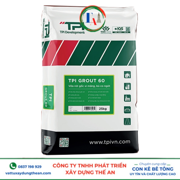 Vữa rót gốc xi măng, bù co ngót TPI GROUT 60